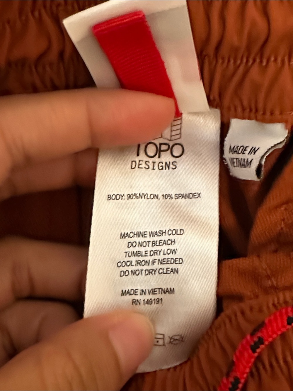 Topo Designs Rust Orange Jogger Pants - Picture 3 of 3